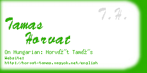 tamas horvat business card